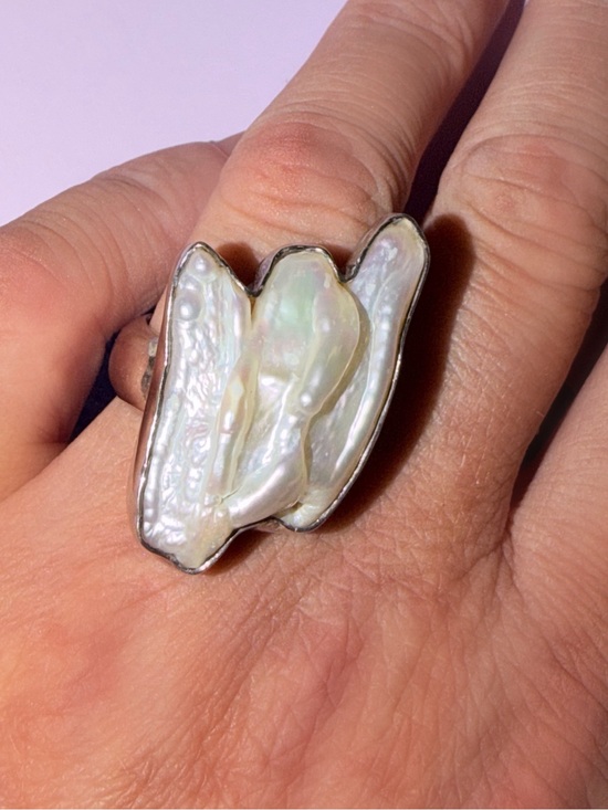 Charles Albert Jewelry - Charles Albert Sterling Silver Biwa Pearl Statement ring